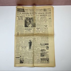 Vintage Liverpool Echo And Evening Express Newspaper July 1965 Crash History